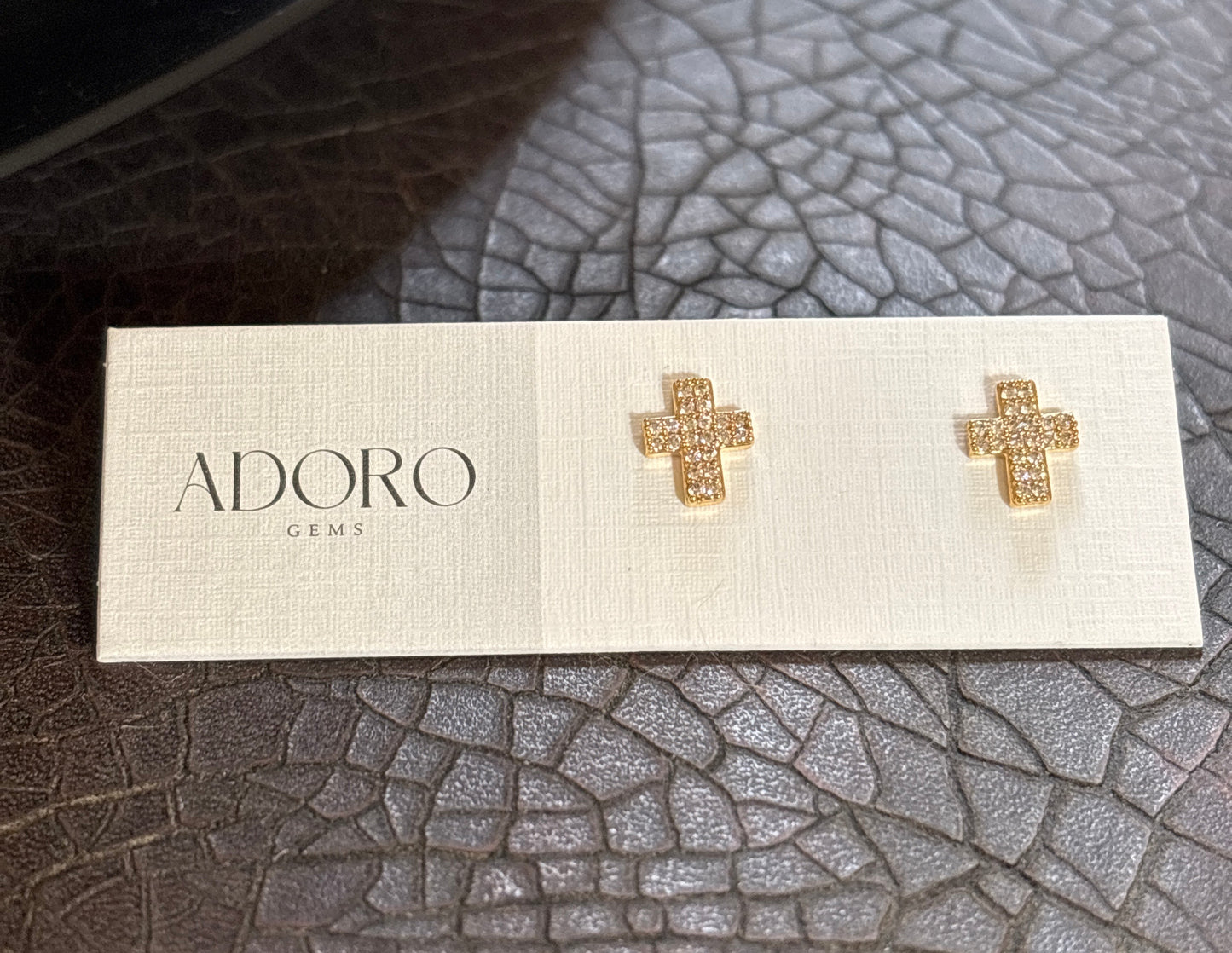 Mini crystal stud earrings