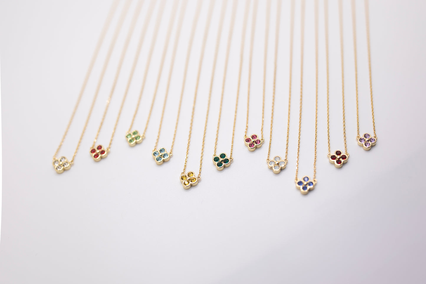 Birthstone Necklace on Gold Chain