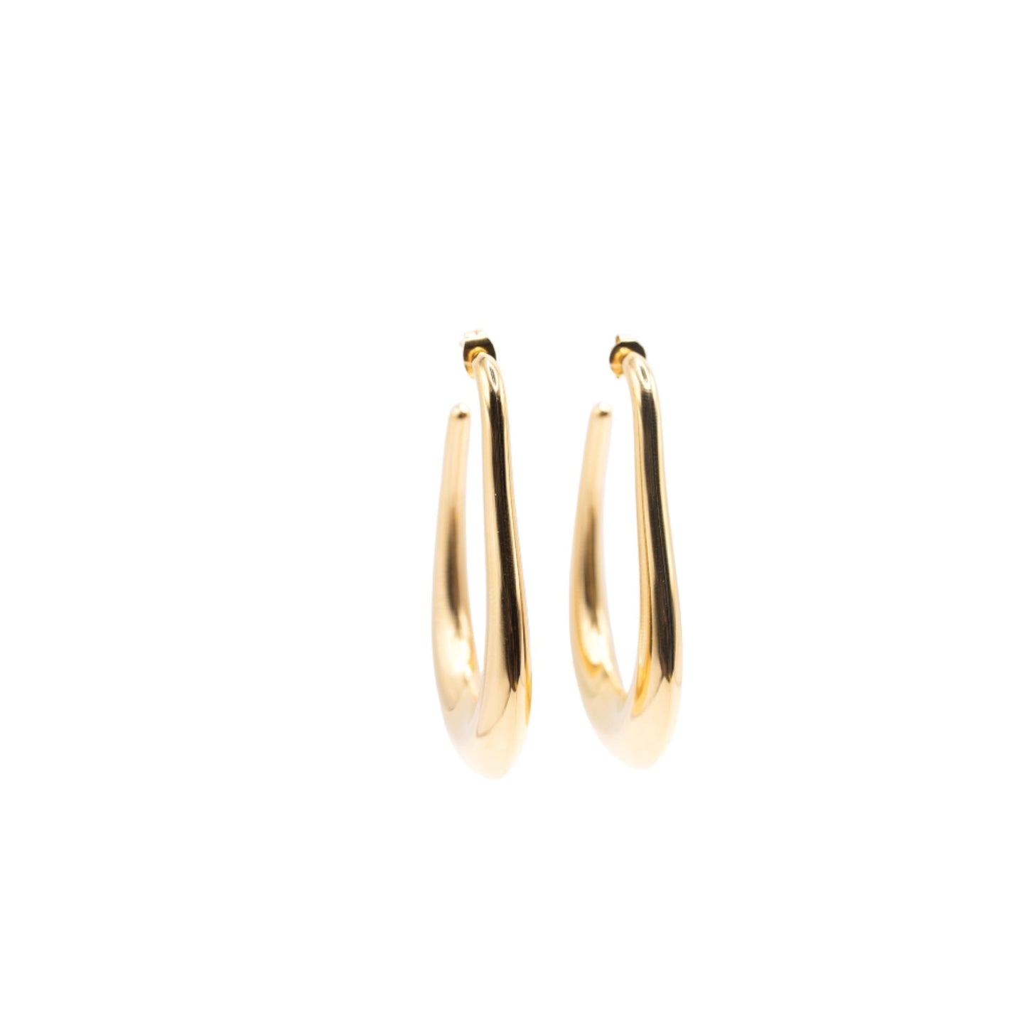 Drip gold statement hoop earrings