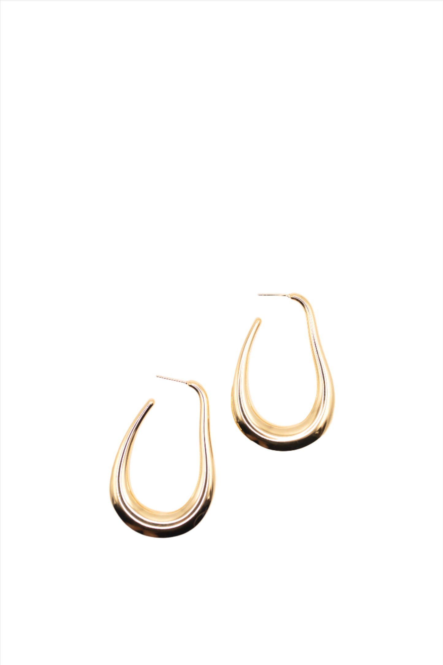 Gold statement hoop earrings