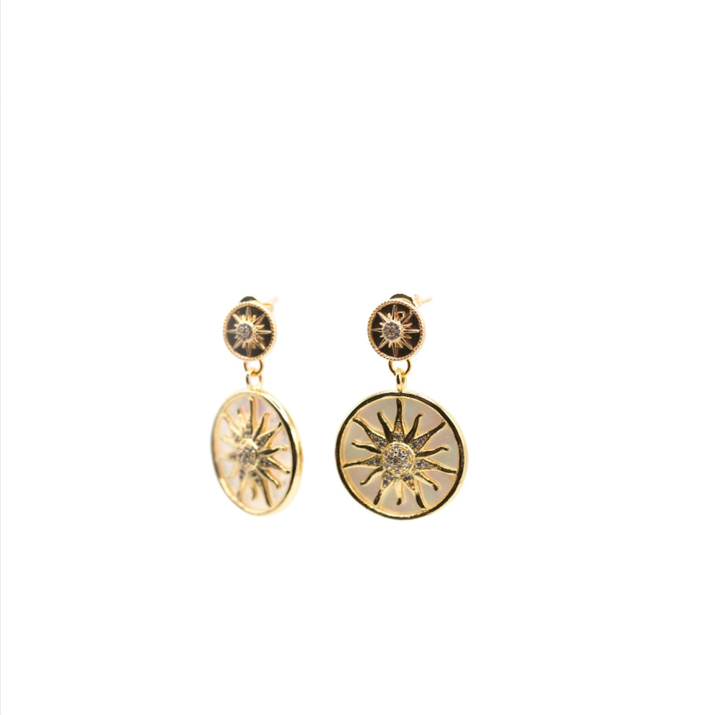 Solara Gold Sun Earrings