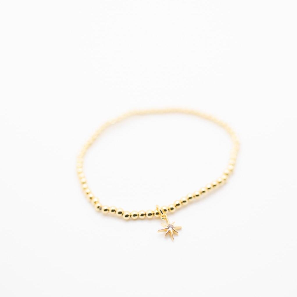 Northsar gold and crystal charm bracelet