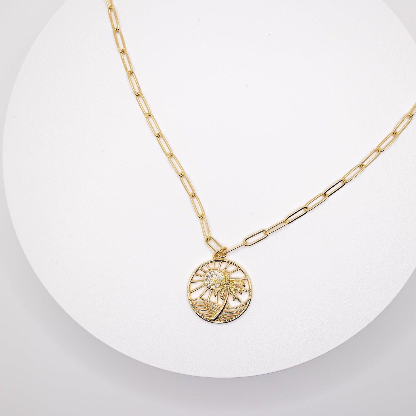 Shop waterproof paperclip charm necklaces