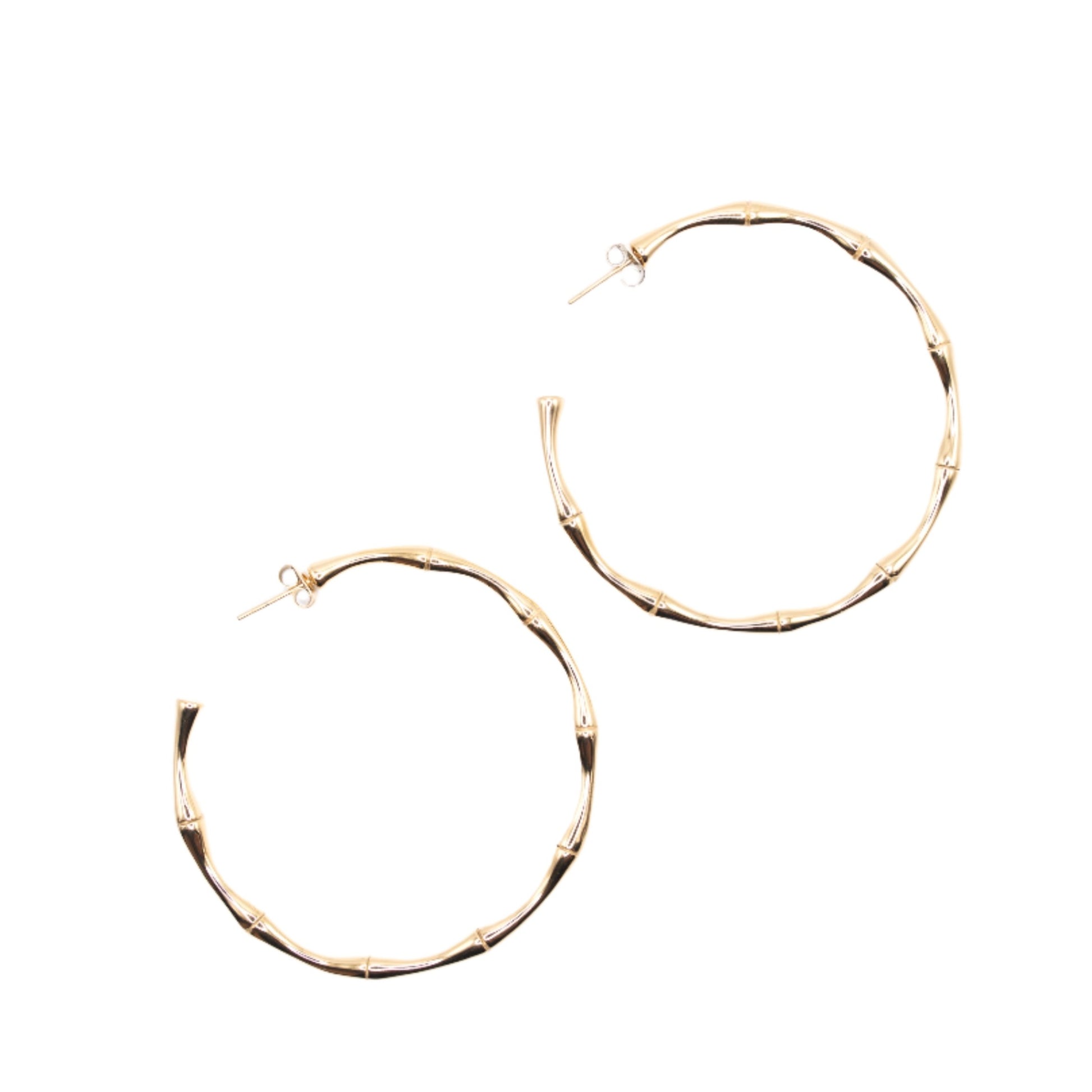 Gold Bamboo Hoops 