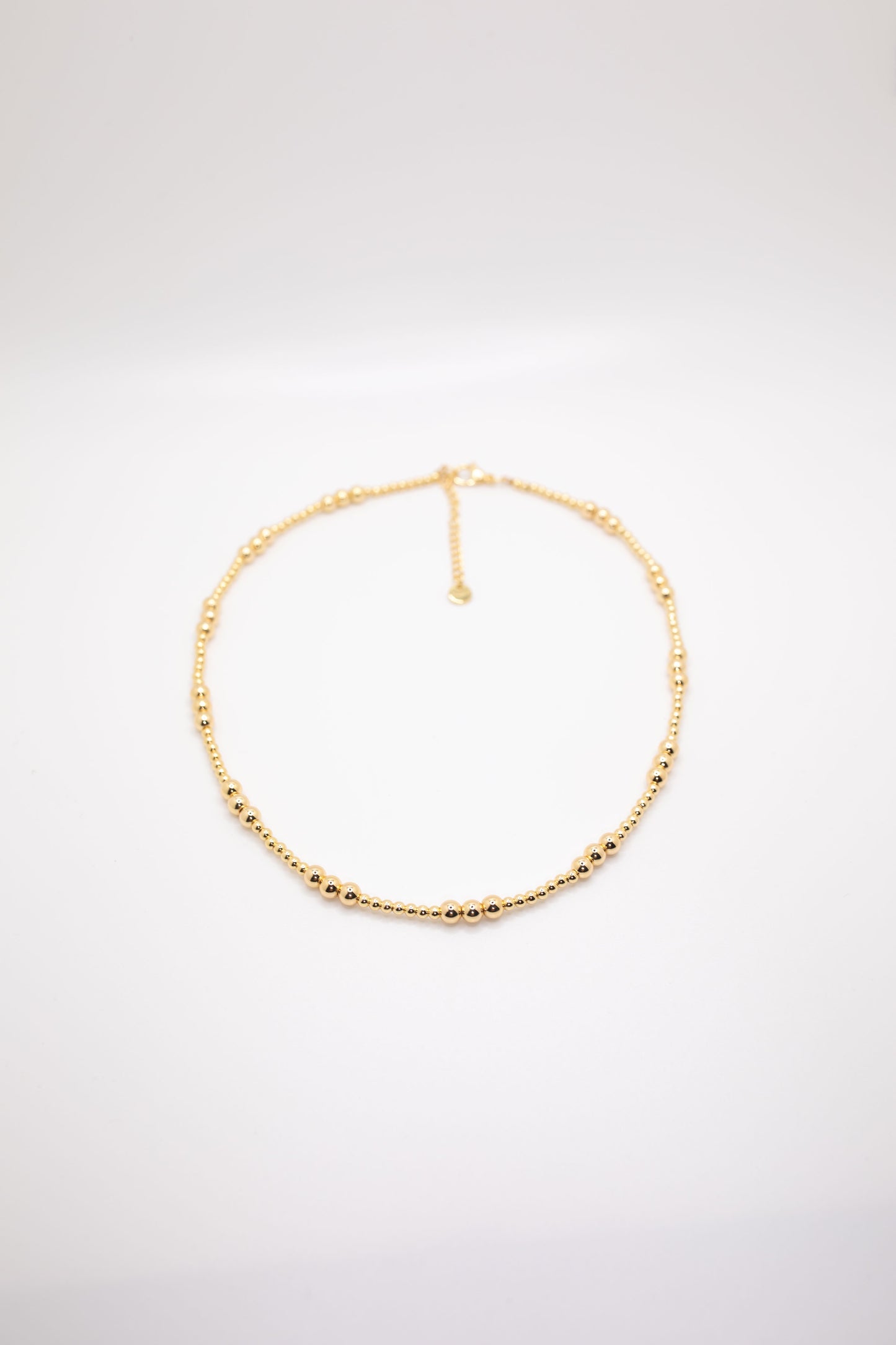 18 inch gold beaded necklace