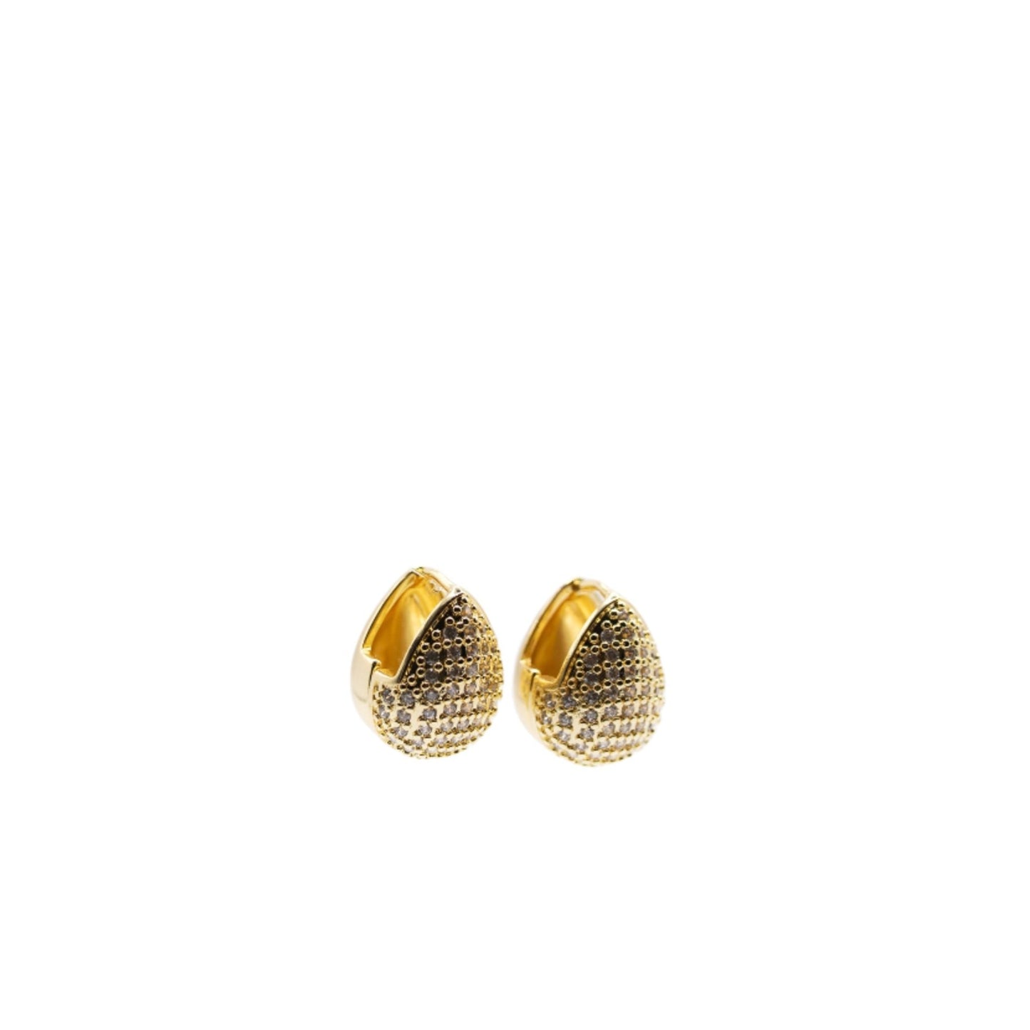 Gold and crystal earrings