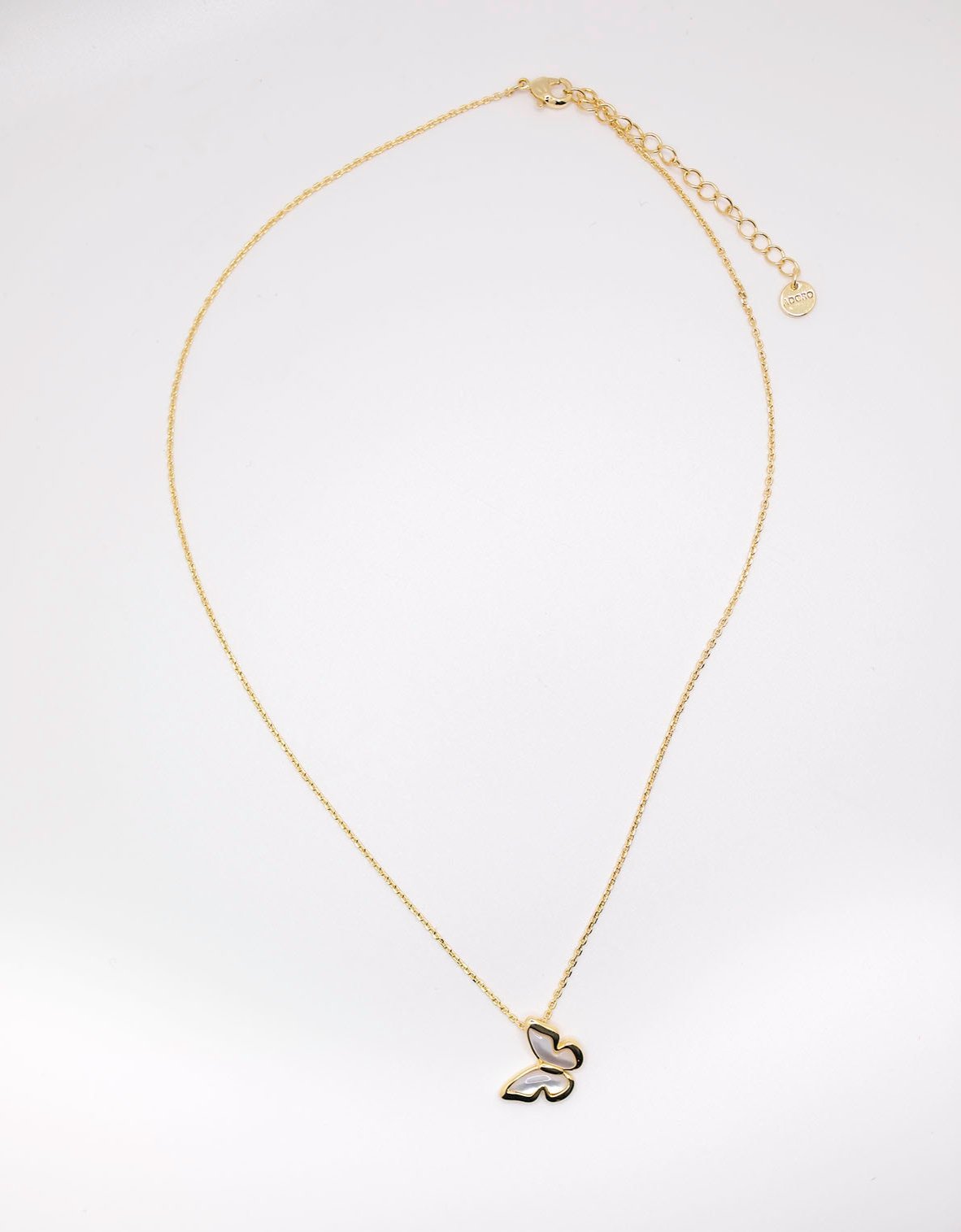 Gold chain with butterfly charm 