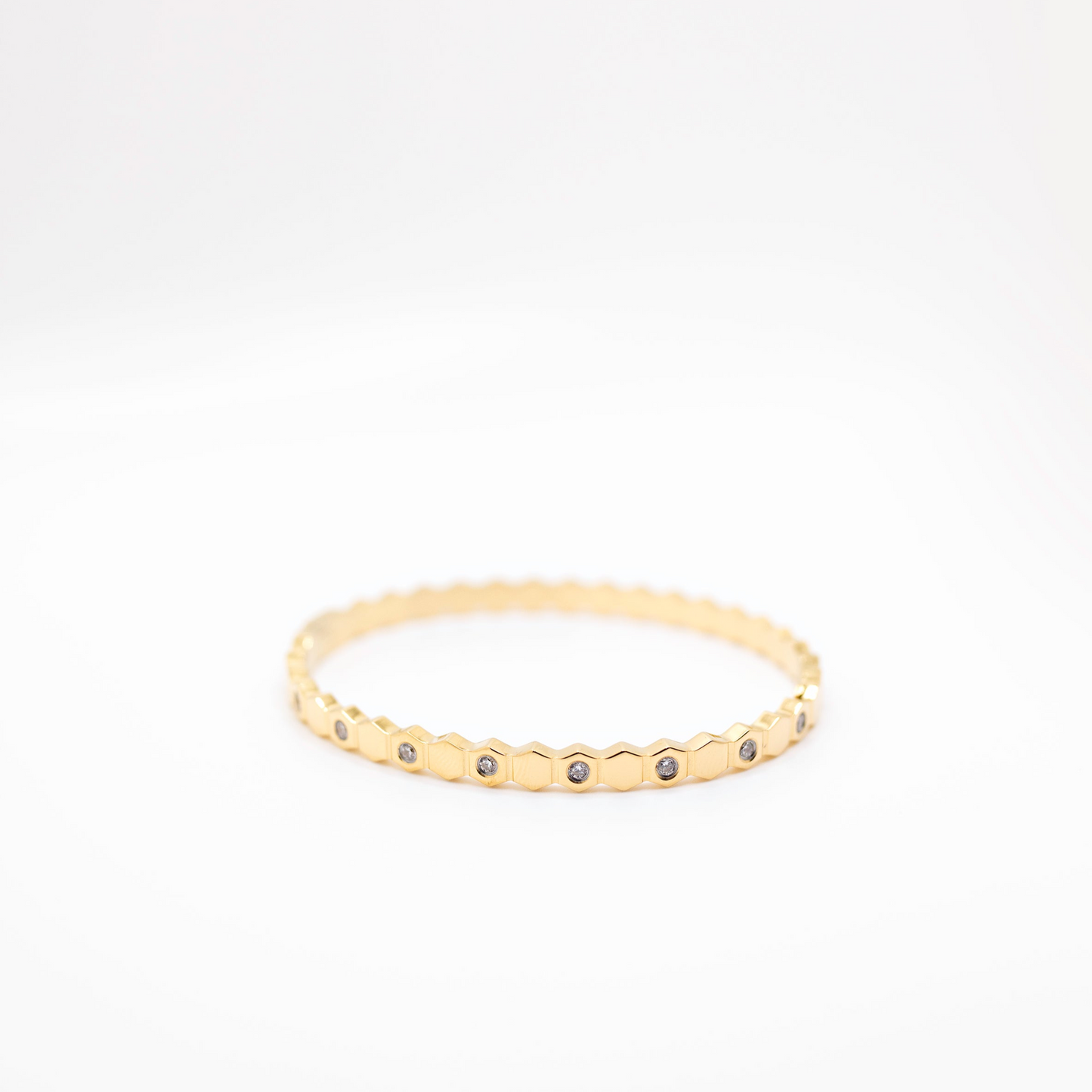 Gold and crystal Kyle bangle