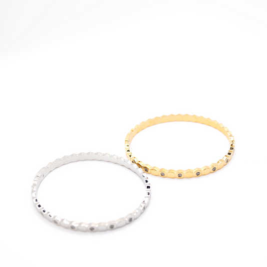 Gold and silver Kyle stackable bracelets