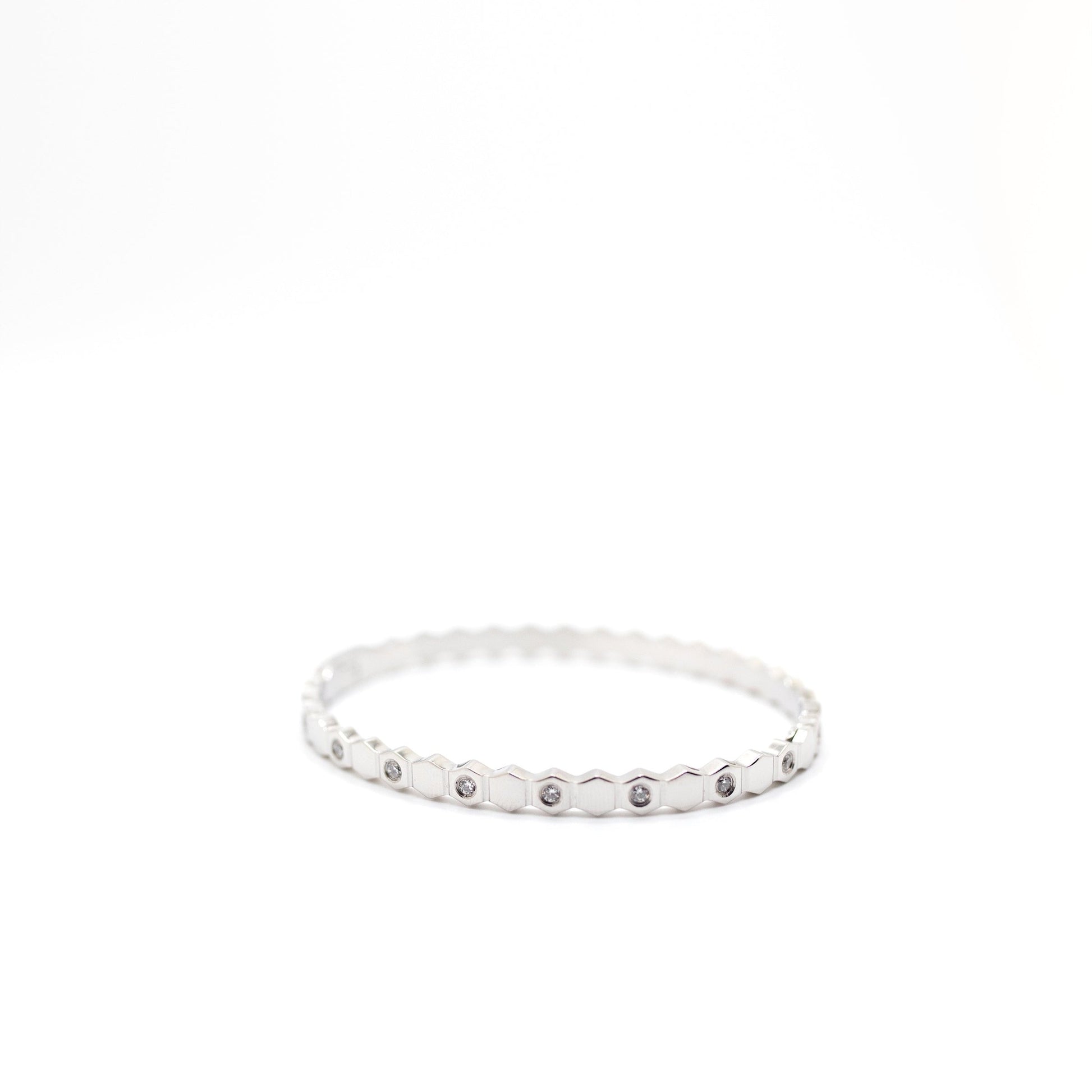 Silver and crystal Kyle bangle bracelet