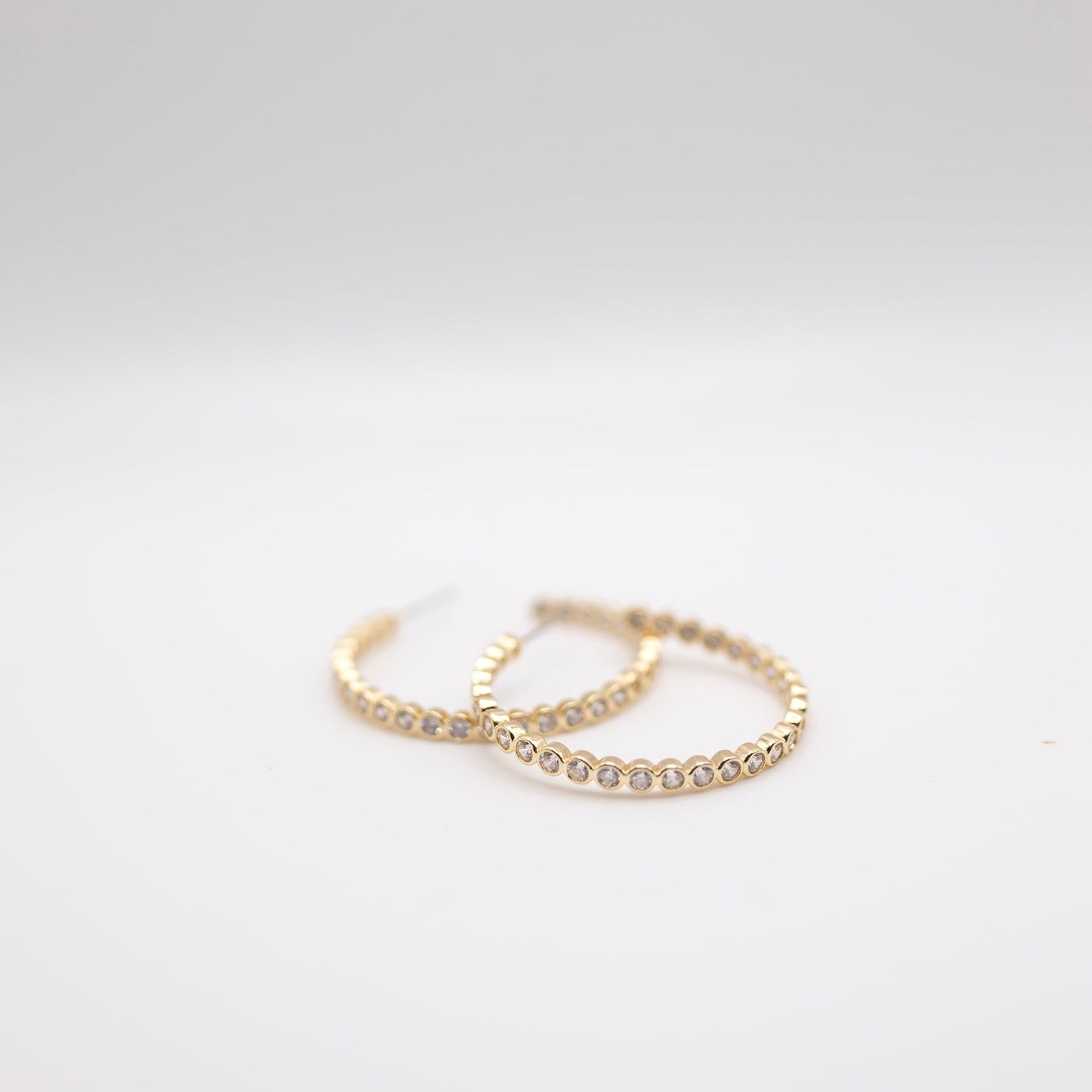 Gold insideout hoops