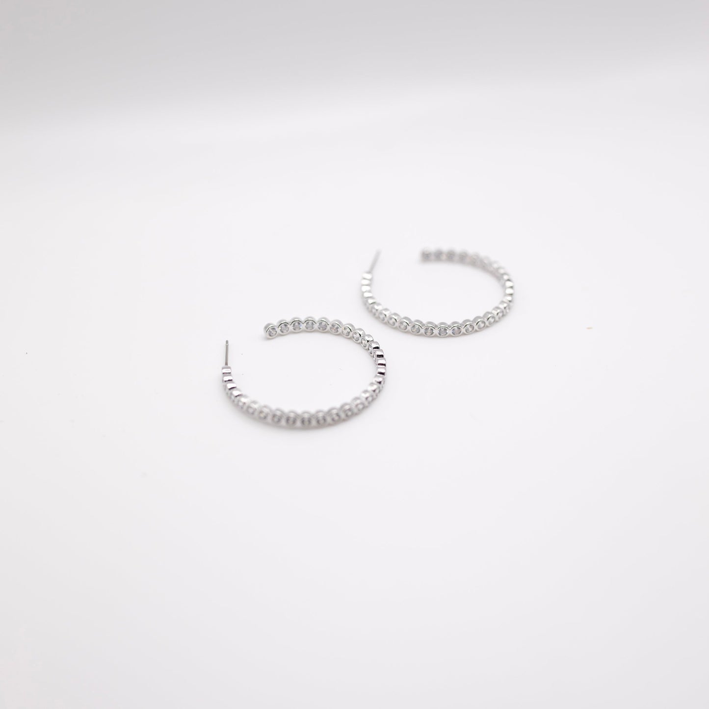 Silver insideout hoops