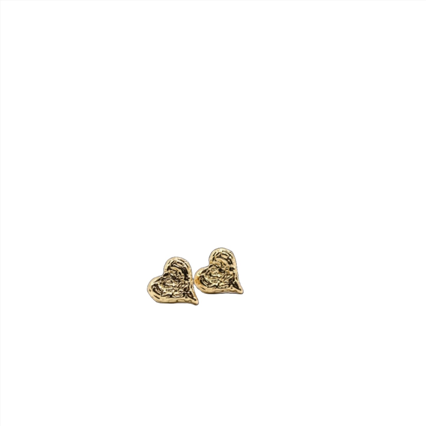 Small gold heart earrings