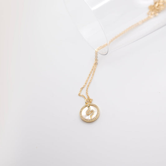 Gold and pearl snake necklace