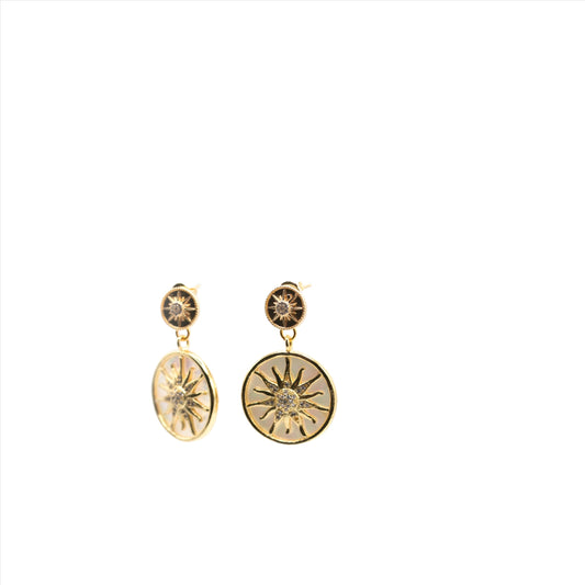 Solara Gold Sun Earrings - Adoro Gems